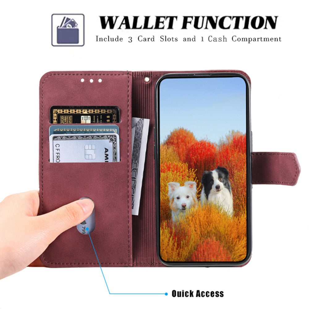 TTUDRCH For Samsung Galaxy S20 FE 2022/S20 FE/S20 Fan Edition/S20 FE 5G/S20 Fan Edition 5G/S20 Lite 004 Splicing PU Leather RFID Blocking Stand Wallet Phone Case with Strap - Wine Red TTUDRCH For Samsung Galaxy S20 FE 2022/S20 FE/S20 Fan Edition/S20 FE 5G/S20 Fan Edition 5G/S20 Lite 004 Splicing PU Leather RFID Blocking Stand Wallet Phone Case with Strap - Wine Red